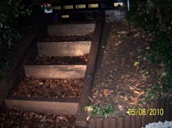 2010-Aug-5th_31_steps-and-log-roll-painted-by-car-headlights