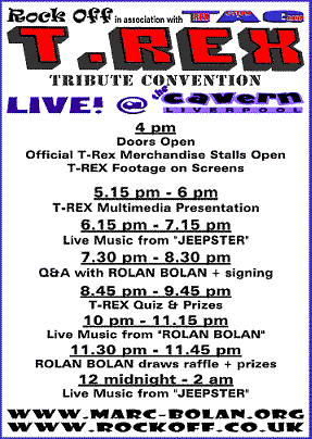 CLICK HERE FOR THE LATEST NEWS ON THE T-REX CONVENTION AT THE CAVERN